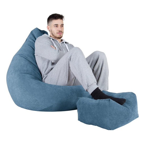 LOUNGE PUG®, Game Fåtölj Sittsäck, Sittsäck, Stol, Våfflat Turkos