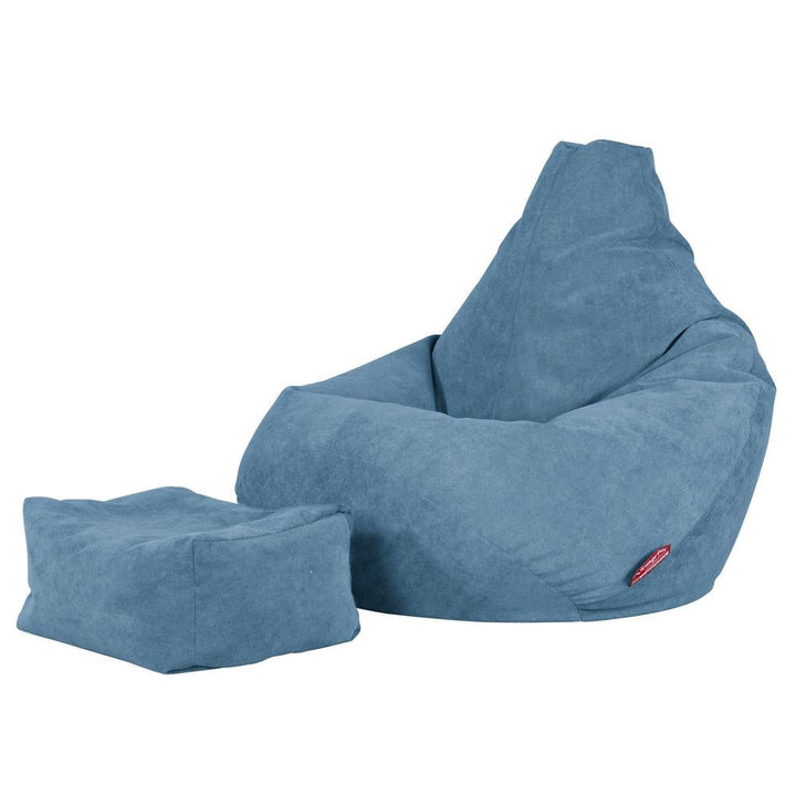LOUNGE PUG®, Game Fåtölj Sittsäck, Sittsäck, Stol, Våfflat Turkos