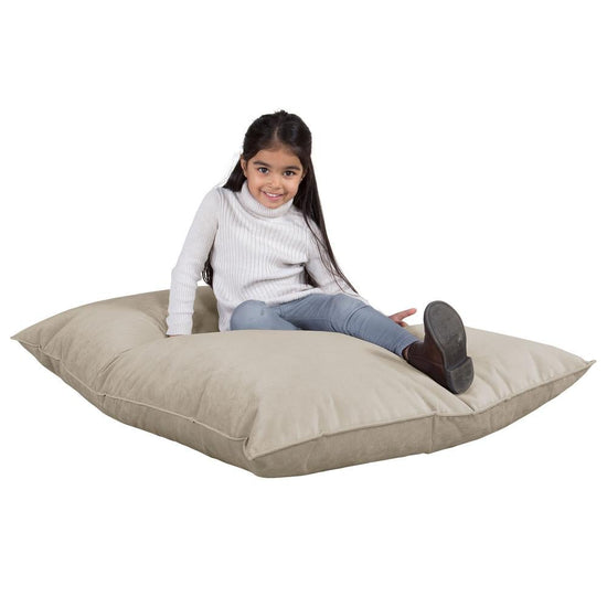 LOUNGE PUG®, Sittsäck Junior XL, Saccosäck Barn, Sammet Minkbrun