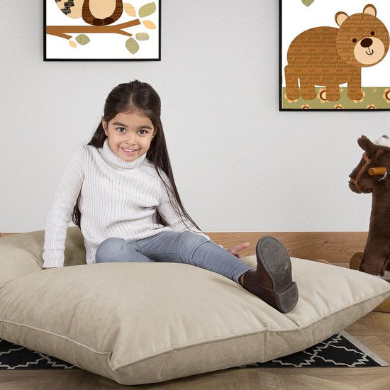 LOUNGE PUG®, Sittsäck Junior XL, Saccosäck Barn, Sammet Minkbrun