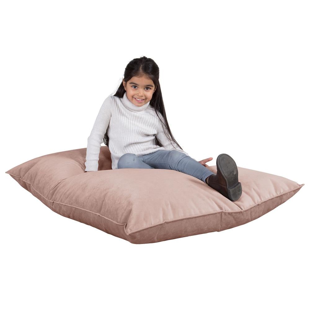 LOUNGE PUG®, Sittsäck Junior XL, Saccosäck Barn, Sammet Rosa