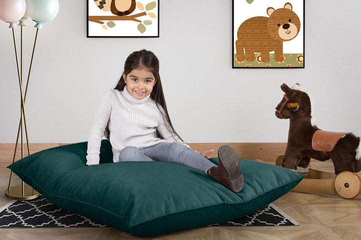 LOUNGE PUG®, Sittsäck Junior XL, Saccosäck Barn, Sammet Teal