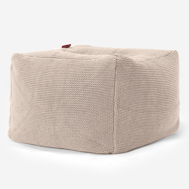 Sittpuff - 100% Bomulls Ellos Gräddvit 01
