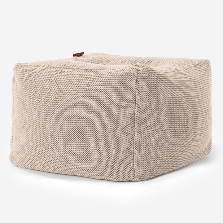 Sittpuff - 100% Bomulls Ellos Gräddvit 01