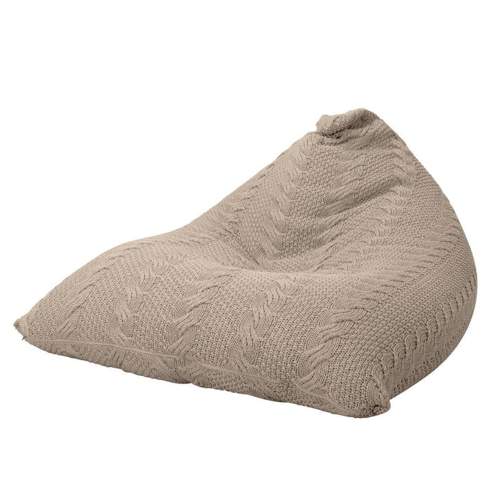 LOUNGE PUG, Cable Stickad Saccosäck, Gräddvit