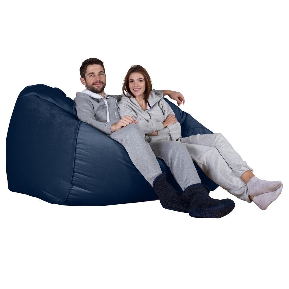 LOUNGE PUG®, Stor Sittsäck Soffa, Saccosäck Soffa, Sammet Navy