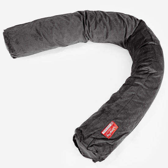 Cylinderkudde XXL - Våfflat Grafitgrå 01