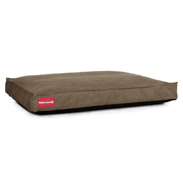 Mighty Bark, Madrassen, Hunddyna med Ortopediskt Memoryskum, Stentvättad denim Khaki
