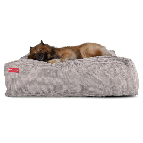 Mighty Bark, Hålan- Hundbädd med Memoryskum, Pom-pom Minkbrun