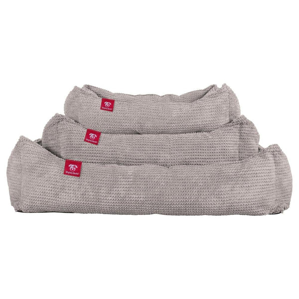 Mighty Bark, Hundkojan, Hundbädd med Ortopediskt Memoryskum, Pom-pom Minkbrun