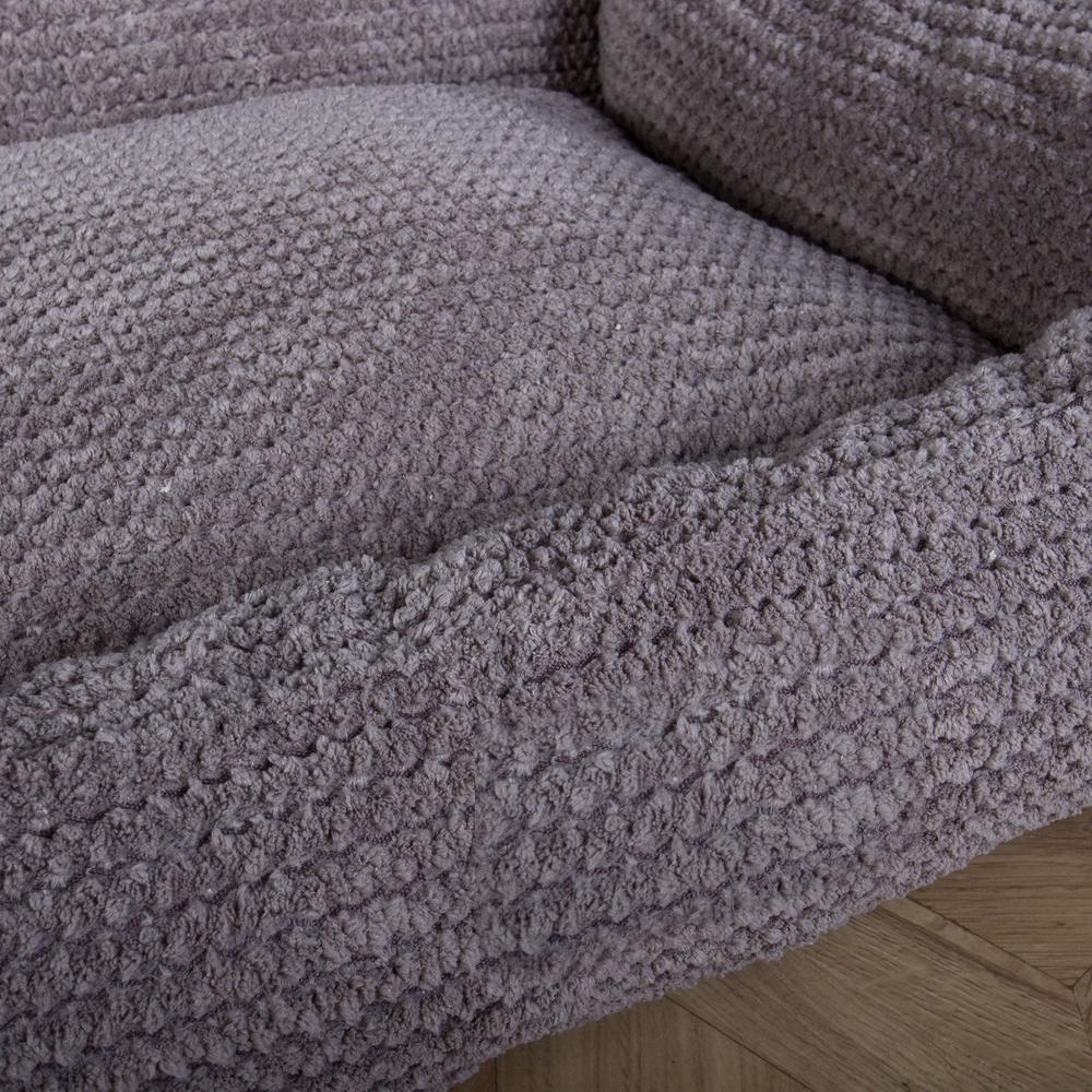 Mighty Bark, Soffan, Hundsoffa/Hundbädd med Ortopediskt Memoryskum, Pom-pom Mörkgrå