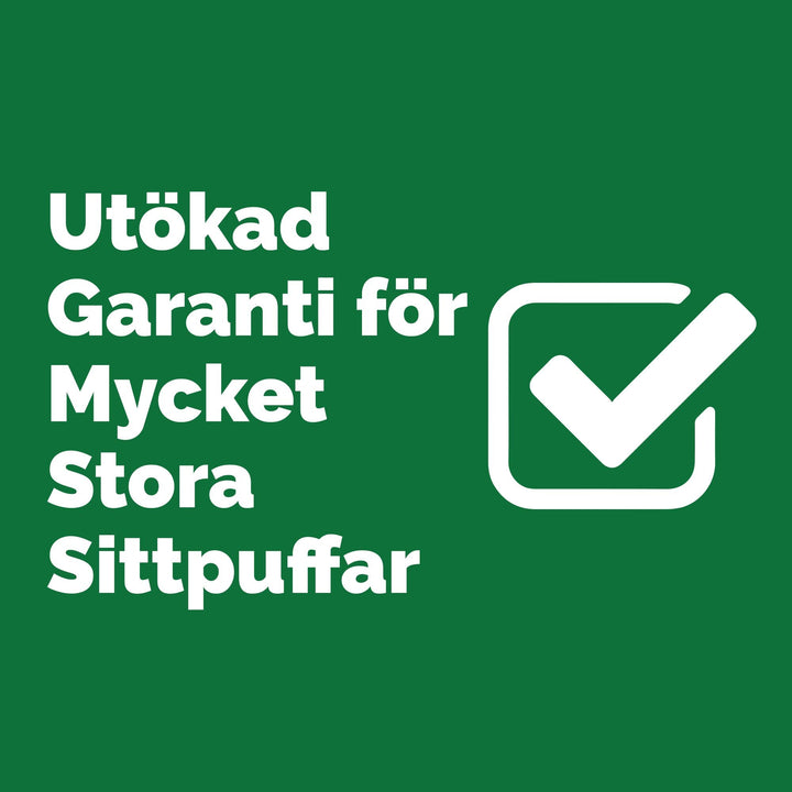 Big Bertha Original, Utökad Garanti för Mycket Stora Sittpuffar