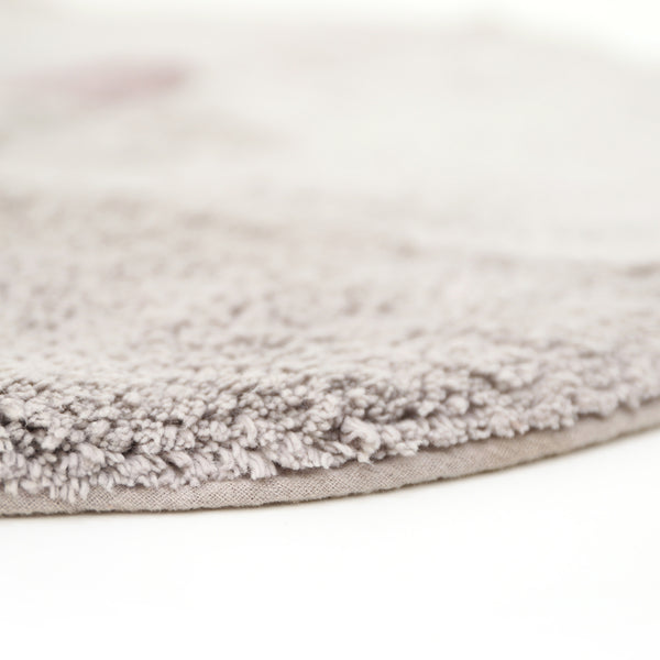 Barnmatta - Leende Moln Grå Fabric Close-up Image