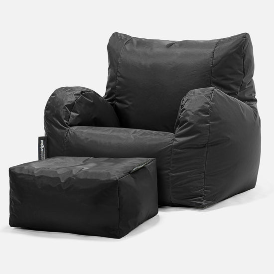 SmartCanvas™ Sittsäck Fåtölj - Svart 02