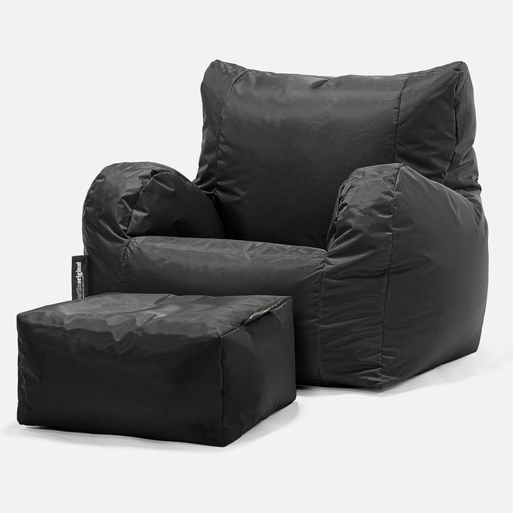 SmartCanvas™ Sittsäck Fåtölj - Svart 02