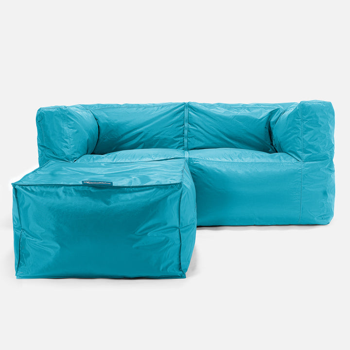 SmartCanvas™ Saccosäcksoffa 2 styck Outdoor - Cyan 02