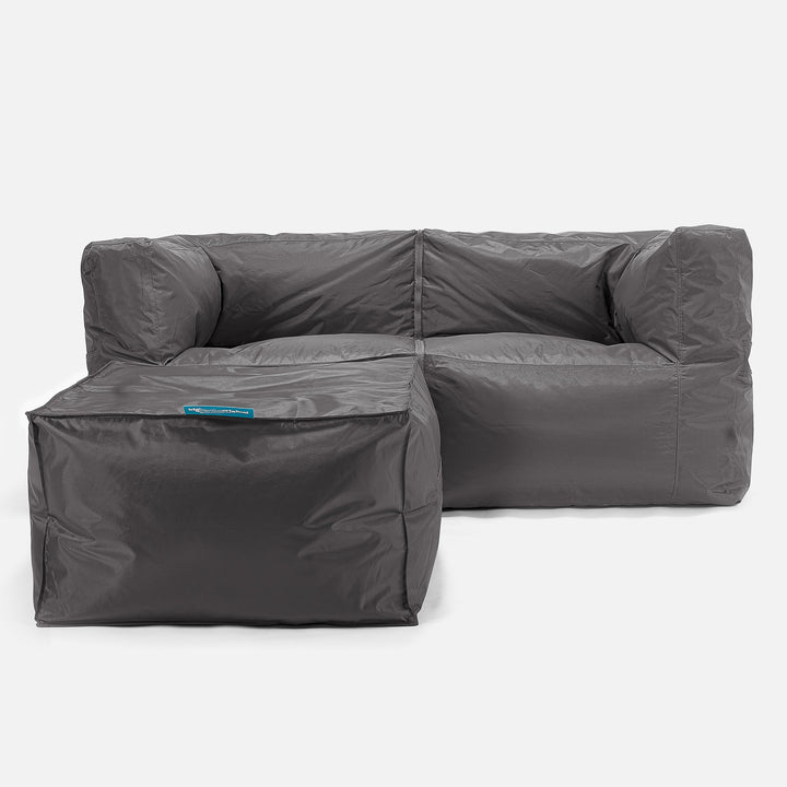 SmartCanvas™ Saccosäcksoffa 2 styck Outdoor - Grafitgrå 02