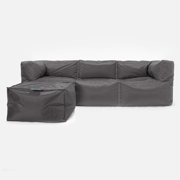 SmartCanvas™ Saccosäcksoffa 3 styck Outdoor - Grafitgrå 02