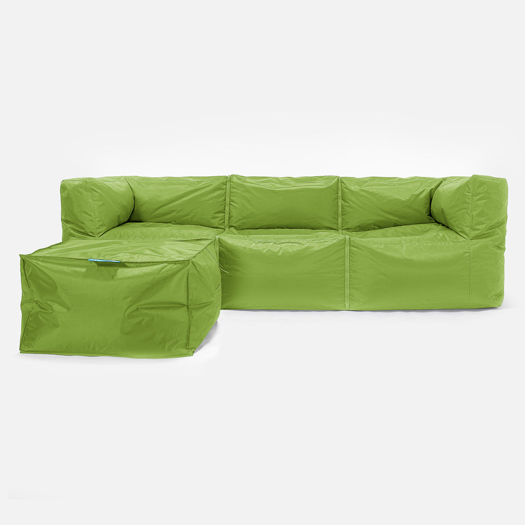 SmartCanvas™ Saccosäcksoffa 3 styck Outdoor - Limegrön 02