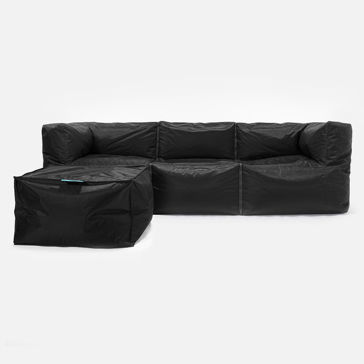 SmartCanvas™ Saccosäcksoffa 3 styck Outdoor - Svart 02