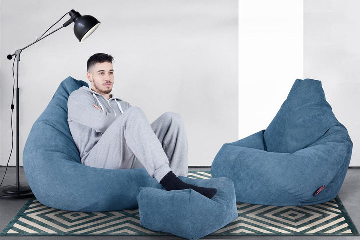 LOUNGE PUG®, Game Fåtölj Sittsäck, Sittsäck, Stol, Våfflat Turkos