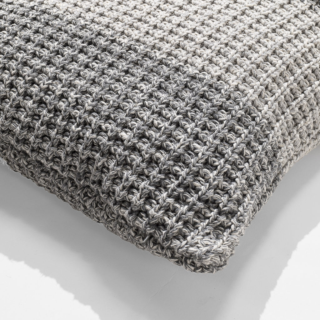 Kudde 47 x 47cm - 100% Bomulls Chester Grå 02