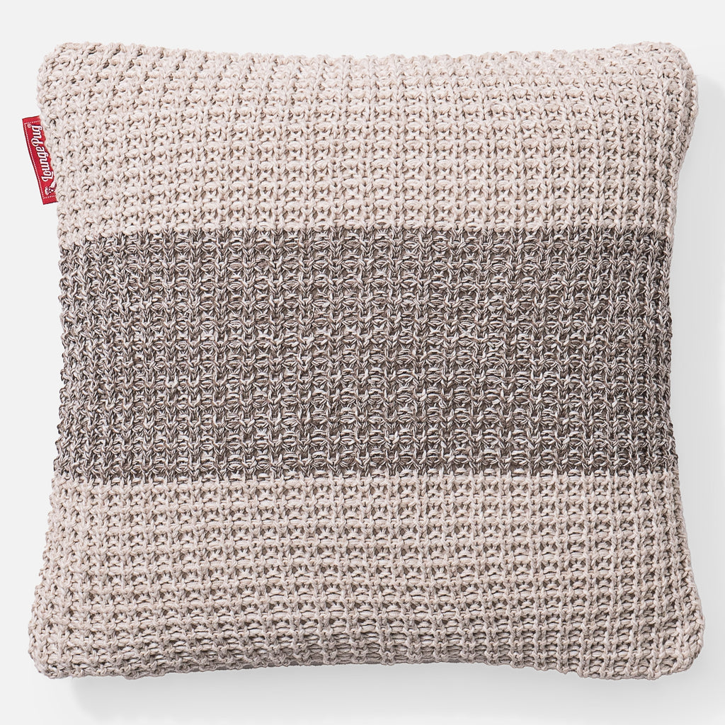 Kudde 47 x 47cm - 100% Bomulls Chester Gräddvit 01