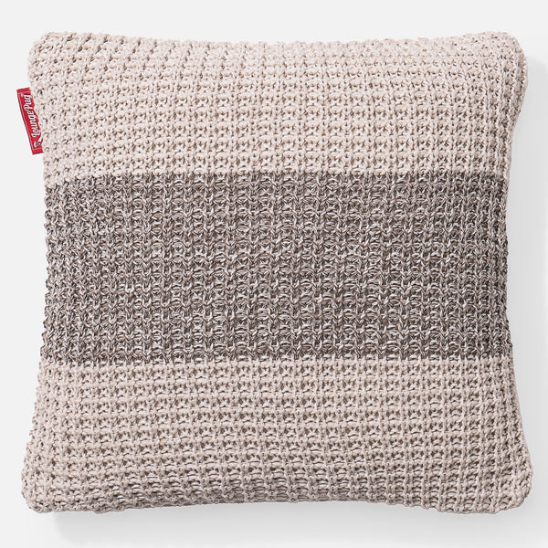 Kudde 47 x 47cm - 100% Bomulls Chester Gräddvit 01