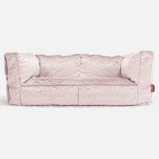 Albert 2-sits Saccosäcksoffa - Fuskkaninpäls Gammelrosa 01