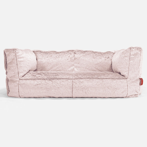 Albert 2-sits Saccosäcksoffa - Fuskkaninpäls Gammelrosa 01