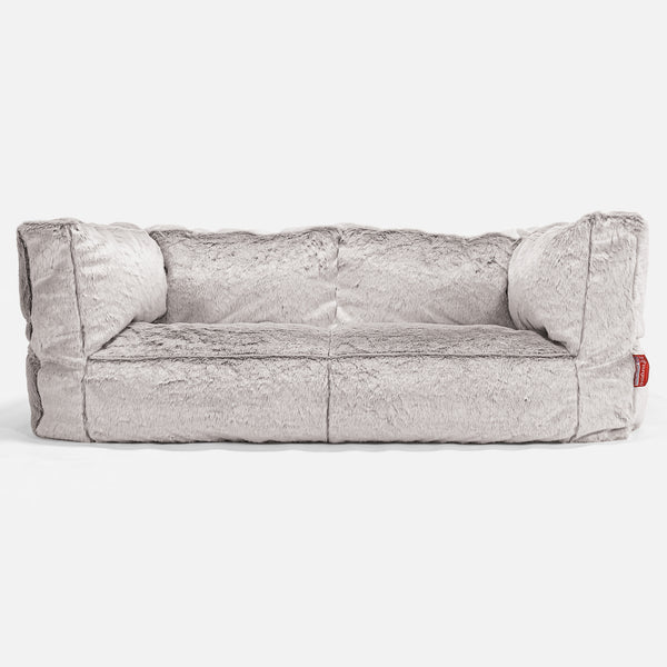 Albert 2-sits Saccosäcksoffa - Fuskkaninpäls Ljusgrå 01