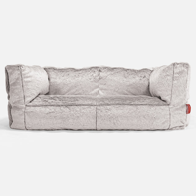 Albert 2-sits Saccosäcksoffa - Fuskkaninpäls Ljusgrå 01