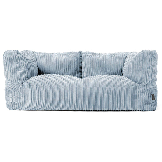 Albert 2-sits Saccosäcksoffa - Klassisk Manchestertyg Baby Blå 01