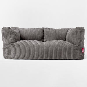 Albert 2-sits Saccosäcksoffa - Klassisk Manchestertyg Grafitgrå