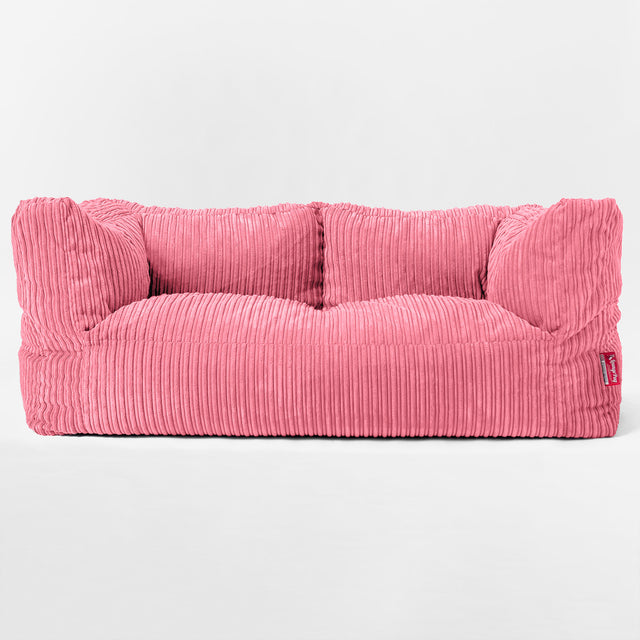 Albert 2-sits Saccosäcksoffa - Klassisk Manchestertyg Korall 01