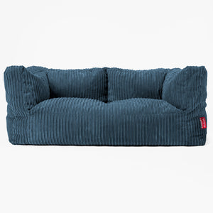 Albert 2-sits Saccosäcksoffa - Klassisk Manchestertyg Marinblå