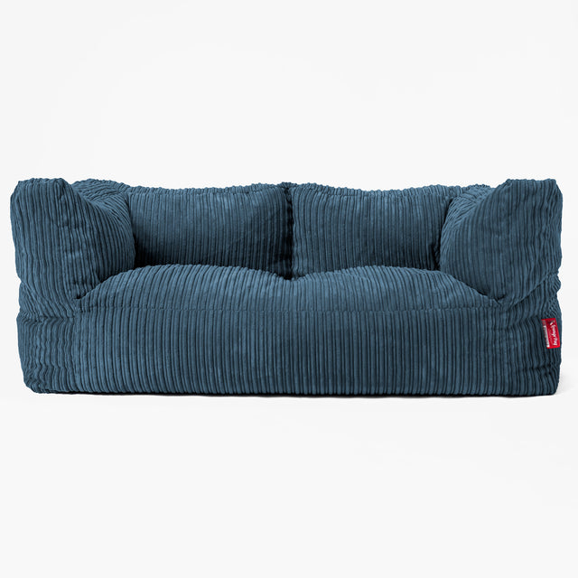 Albert 2-sits Saccosäcksoffa - Klassisk Manchestertyg Marinblå 01