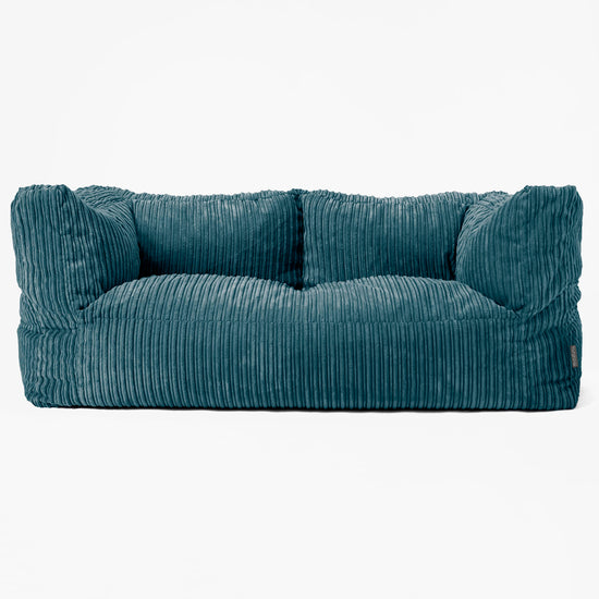 Albert 2-sits Saccosäcksoffa - Klassisk Manchestertyg Teal 01