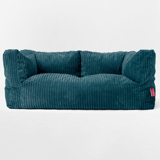 Albert 2-sits Saccosäcksoffa - Klassisk Manchestertyg Teal 01