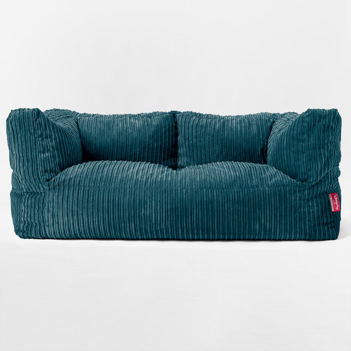 Albert 2-sits Saccosäcksoffa - Klassisk Manchestertyg Teal 01