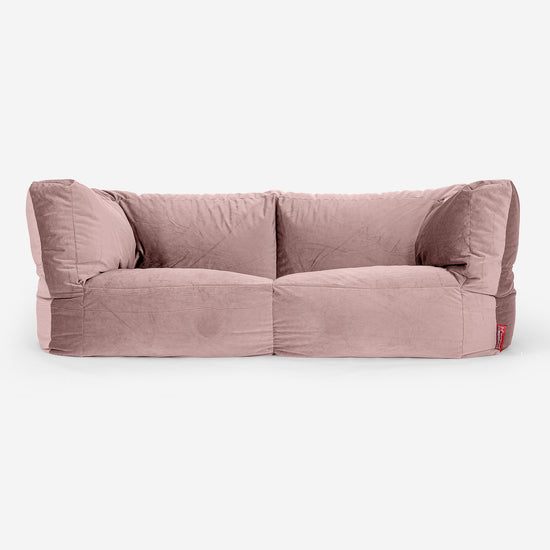 Albert 2-sits Saccosäcksoffa - Sammet Rosa 01