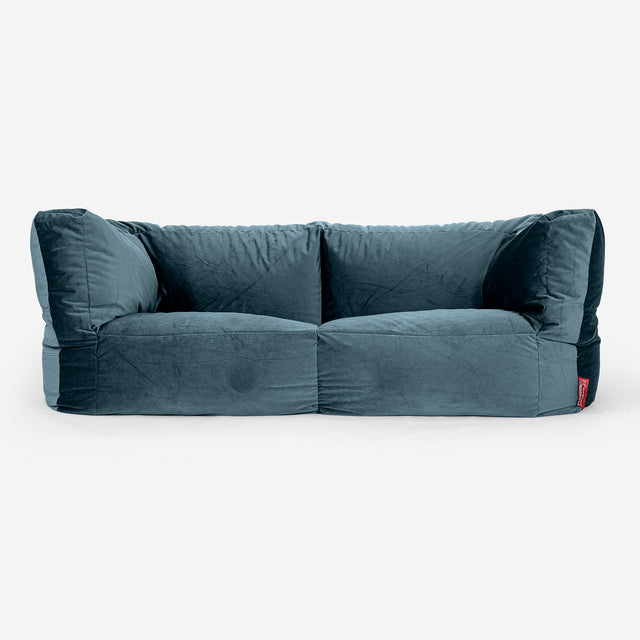 Albert 2-sits Saccosäcksoffa - Sammet Teal 01