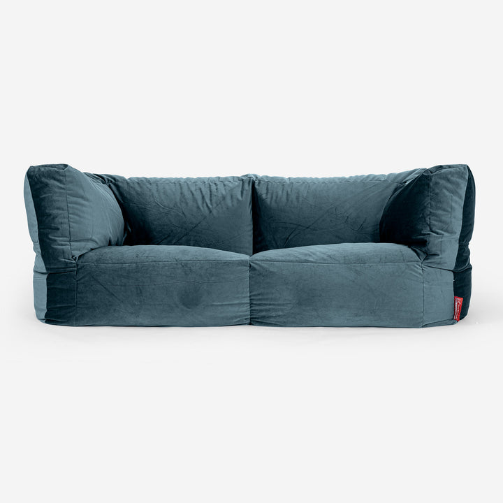 Albert 2-sits Saccosäcksoffa - Sammet Teal 01