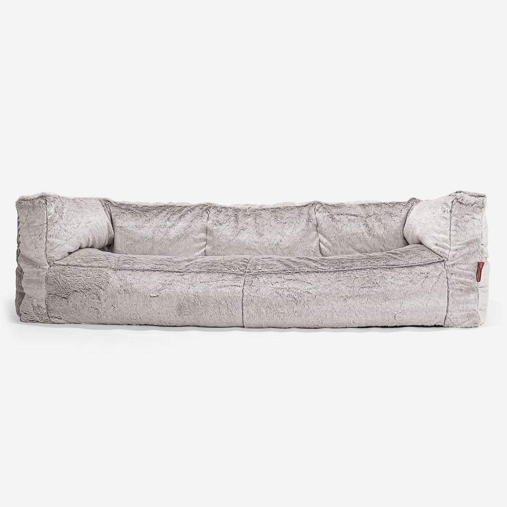 Albert 3-sits Saccosäcksoffa - Fuskkaninpäls Ljusgrå 01