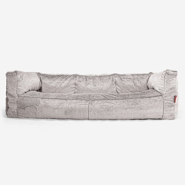 Albert 3-sits Saccosäcksoffa - Fuskkaninpäls Ljusgrå 01