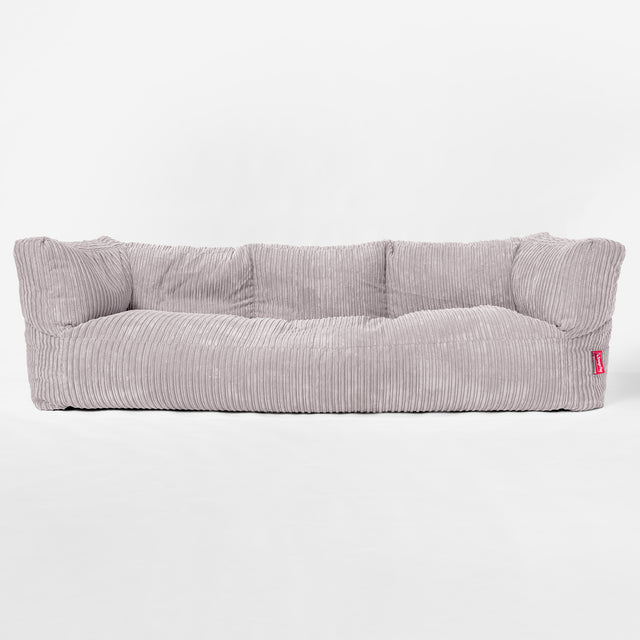 Albert 3-sits Saccosäcksoffa - Klassisk Manchestertyg Silvergrå 01