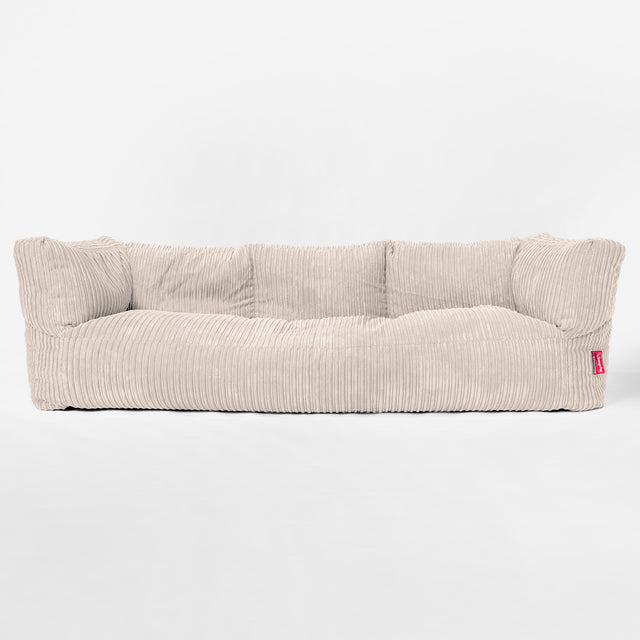 Albert 3-sits Saccosäcksoffa - Klassisk Manchestertyg Elfenbensvit 01