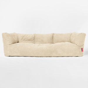 Albert 3-sits Saccosäcksoffa - Klassisk Manchestertyg Gräddvit
