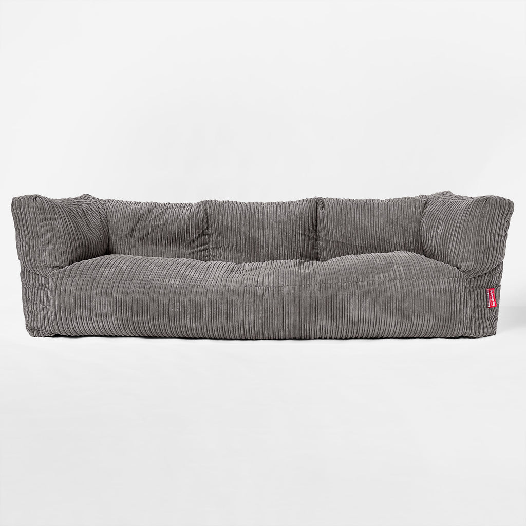 'The Albert' 3-sits Saccosäcksoffa - Klassisk Manchestertyg Grafitgrå 01