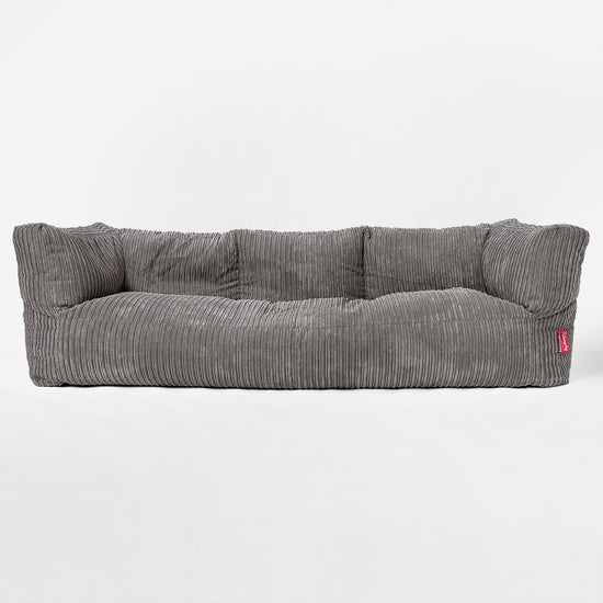 Albert 3-sits Saccosäcksoffa - Klassisk Manchestertyg Grafitgrå 01